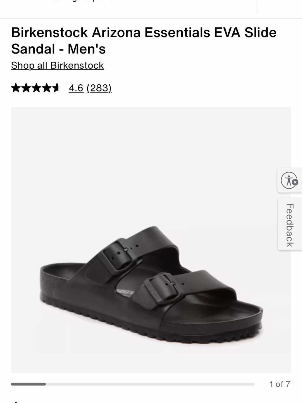 Birkenstock Arizona Essentials EVA Slide Sandal - Black